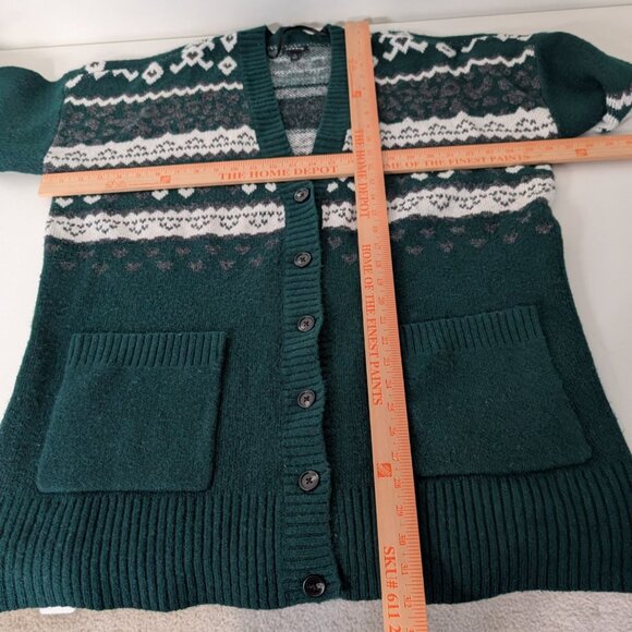 Torrid Floral Cardigan Womens Size 1X Green Botanical Garden Leopard Print - Picture 10 of 12